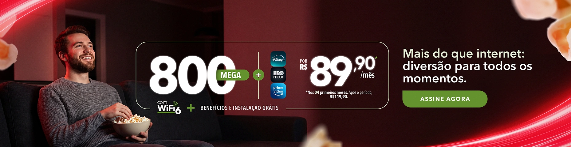 800 Mega + Apps e Streaming