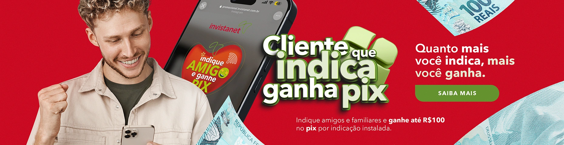 Indique um amigo e ganhe no pix